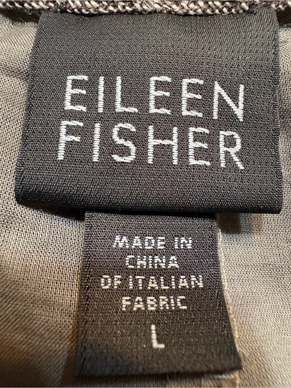 Eileen Fisher Washed Organic Linen Delave Skirt  lined 
size L (34X28) - Picture 4 of 5